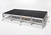 Plate-forme de scène portative modulaire en treillis de concert 4x2m avec 2 escaliers