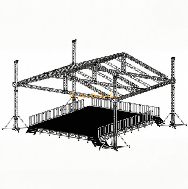 Structure de berceau de tour à toit en aluminium Boulon en aluminium arc MPT TOIGHT TRUSS 12X12X7M.