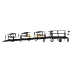 Rampe de chargement droite en aluminium pour production de scènes, 10,30 x 1,63 m, pour valises routières et équipements audiovisuels