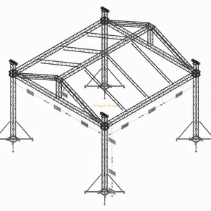 Structure de botte de toiture carrée d'éclairage en aluminium pour la partie 8x8x6m d'événement