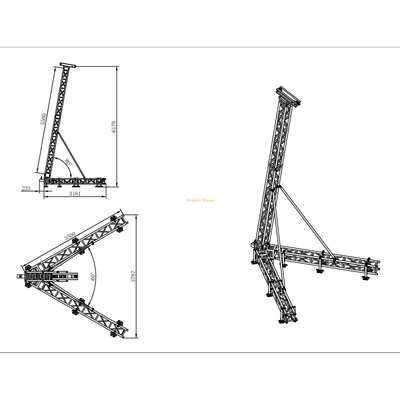 Tour de levage sonore lourds 5,5 m de dessin