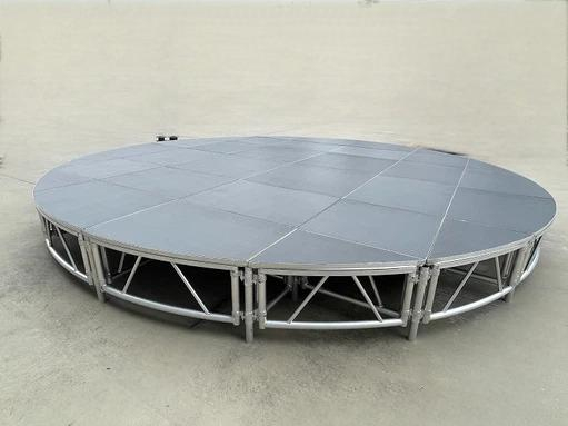Aluminium Portable Modular Red Plywood Arena Stage Round 6M Diamètre 