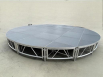 Aluminium Portable Modular Red Plywood Arena Stage Round 6M Diamètre 