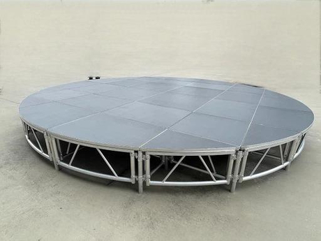 Aluminium Portable Modular Red Plywood Arena Stage Round 6M Diamètre 