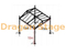 Ferme d'événement de stand extérieur argenté avec toit 13x10x10m