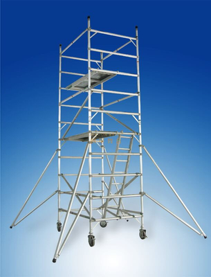 Échafaudage réglable en aluminium de plate-forme d'échelle accrochante double 5.22m