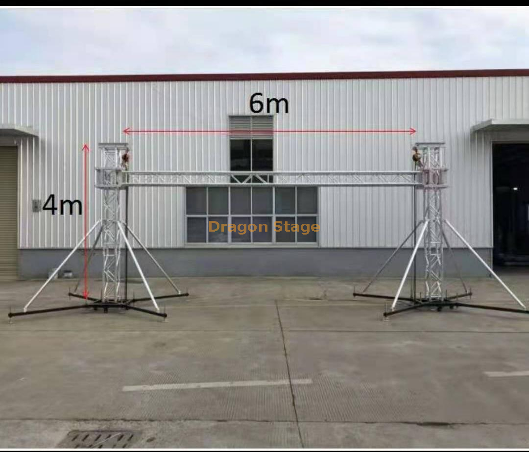  Écran LED extérieur Système Système Écran de gréement Post Truss 6x4m