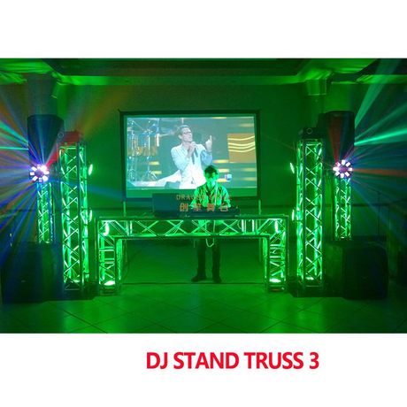 Treillis de présentoir de cercle d'éclairage rotatif de LED en aluminium de salon professionnel de qualité supérieure pour l'équipement d'ensemble d'éclairage de cabine de DJ de barre