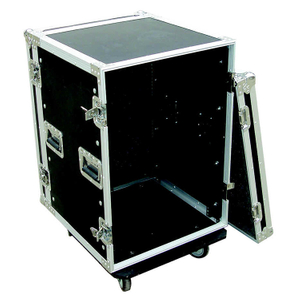 Rack antichoc 12u, avec roues, boîtier de montage en rack, espace 12u pour amplificateurs ou processeurs