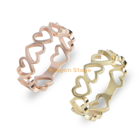 Gros bijoux mode déclaration doigt hommes femmes coeur géométrique lettre personnalisée 14k plaqué or bague en acier inoxydable