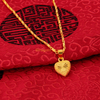 Dubai Gold 24K Style élégant Bijoux Plaqué Or Doux Coeur Pendentif Collier Pour Les Femmes