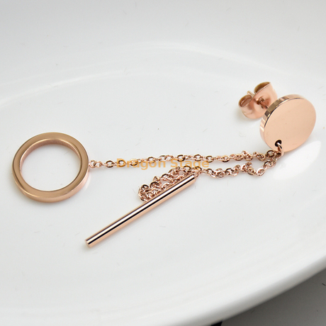 3d bijoux de mode Huggie étoile Unique en acier inoxydable coeur cerceau goutte plaqué or Simple géométrique boucle d'oreille pour les femmes