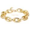 Bijoux de gros bon marché en métal personnalisé Big Gold Chunky Chain Bracelet