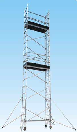 Tour large simple mobile en aluminium d'échafaudage de certificat de la CE pour le matériau de construction de travail de nettoyage