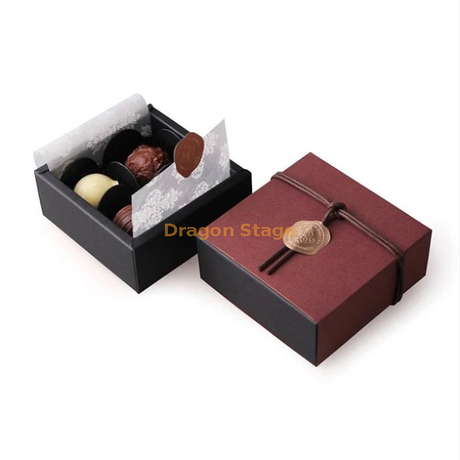 Boîtes de papier cadeau d'anniversaire arc bleu blanc boîtes d'emballage de chocolat avec fenêtre transparente