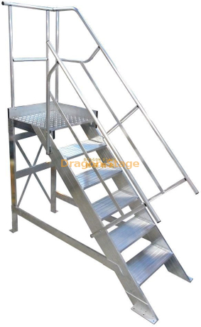 Escabeau en aluminium, Plate-forme d'échelle en tube maigre en aluminium, Échelle transversale