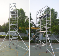 tour simple en aluminium d'unité d'échafaudage de 0.75x2x8.5M pour l'installation de murs rideaux