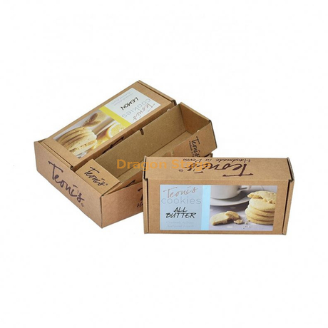 L'usine de boîte d'emballage personnalise la boîte de papier d'emballage de Brown imprimée par logo fait sur commande pour la nourriture