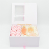Boîte-cadeau de parfum de fleur éternelle de boîtes en carton blanches de fenêtre claire avec la coutume de ruban pour l'emballage