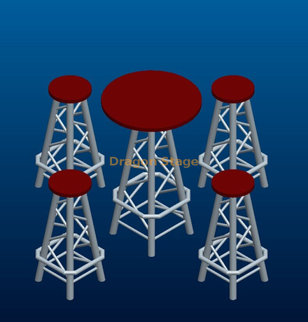 Conception personnalisée de table et de tabouret de bar à prix d'usine