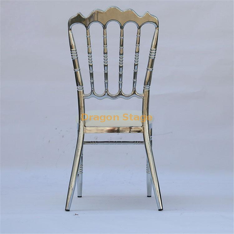 Chaises de salle à manger pour banquet de mariage d'hôtel, chaises de salle à manger en alliage d'aluminium, chaises en cuir pour salle de banquet, chaises à dossier, chaise commune en bambou Gubao, approvisionnement direct d'usine