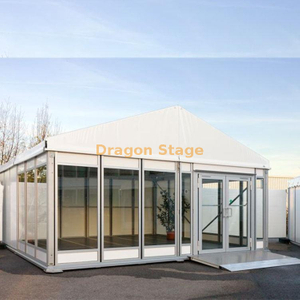 Tente de mariage auvent blanc 20x50m avec porte en verre pour événement