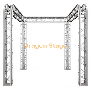 Global Truss 10'x10'x10' Stand de salon commercial en forme de U / Système d'exposition avec coins ronds - Ferme modulaire F34 avec coins de bloc de jonction universels