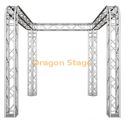 Global Truss 10'x10'x10' Stand de salon commercial en forme de U / Système d'exposition avec coins ronds - Ferme modulaire F34 avec coins de bloc de jonction universels
