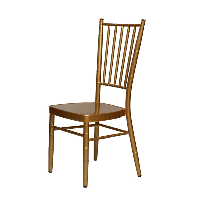 Fourniture du fabricant de chaises en bambou en métal, chaises de mariage, chaises en bambou doré, chaises de mariage en plein air, chaises de salle à manger surélevées pour hôtels, vente en gros
