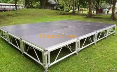 Représentation en aluminium 12.2x3.66m de mariage d'étape d'intérieur et extérieure