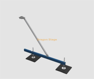 Base en treillis Milos en aluminium, long stabilisateur avec coussinet en caoutchouc