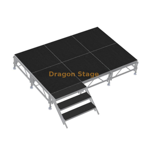 Scène en aluminium durable TUV pour Road Show 10,98 x 6,1 m avec 2 escaliers