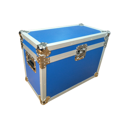 Flight-case en aluminium bleu