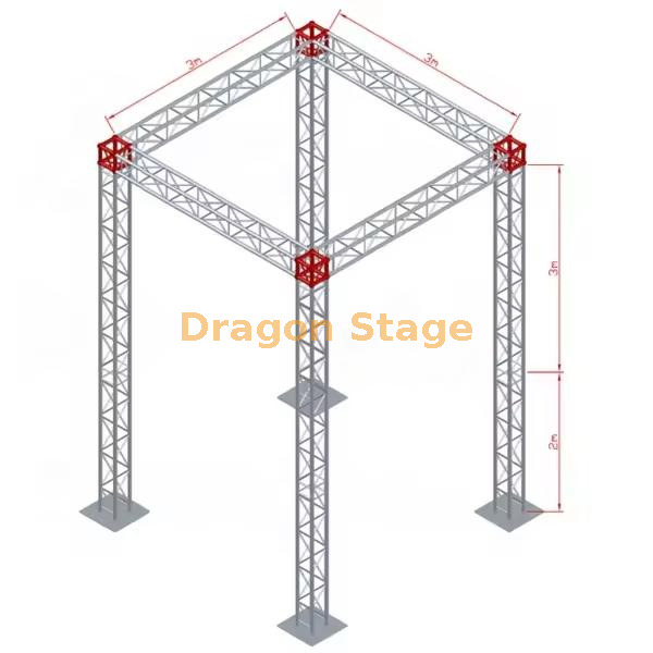 200x200mm Mini Truss Exhibition Booth Booth Truss 3x3x5m