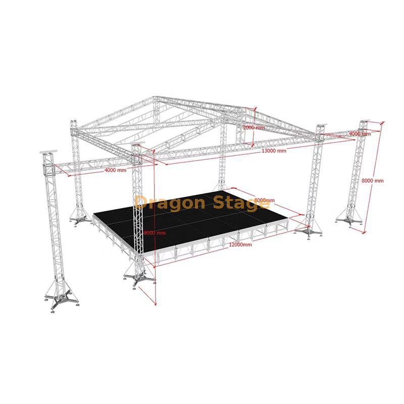 Aluminium Event Party Lighting Truss Stage 13x9x8m