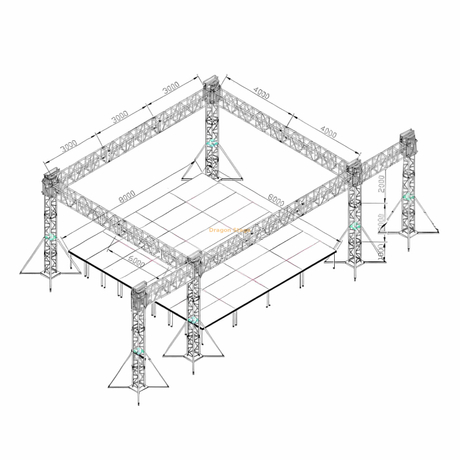 Aluminium Extérieur de la scène Événement Événement 9x8x5m