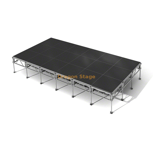 Plateforme de scène de concert modulaire en aluminium 7.32x3,66m （24x12ft）