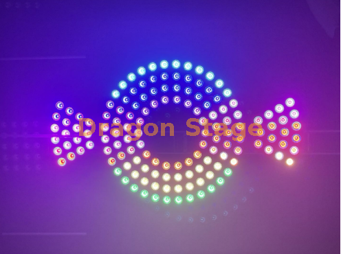 Lumi&egrave;res matricielles LED en forme d'&eacute;ventail &agrave; 18 perles1