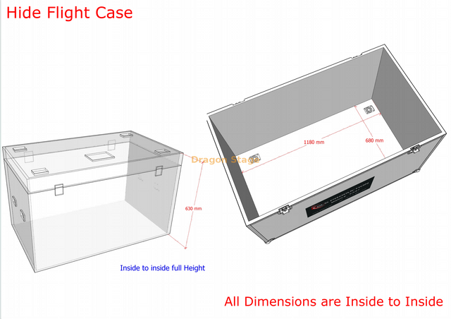 Flightcase Cuir Personnalisé 1,2x0,7x0,65m