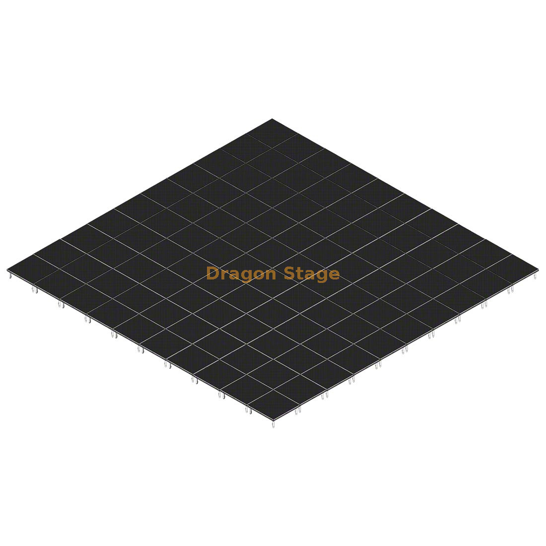 Système de scène mobile portable en aluminium 40'x40' pour événement musical - Hauteur réglable de 0,2 m à 1 m