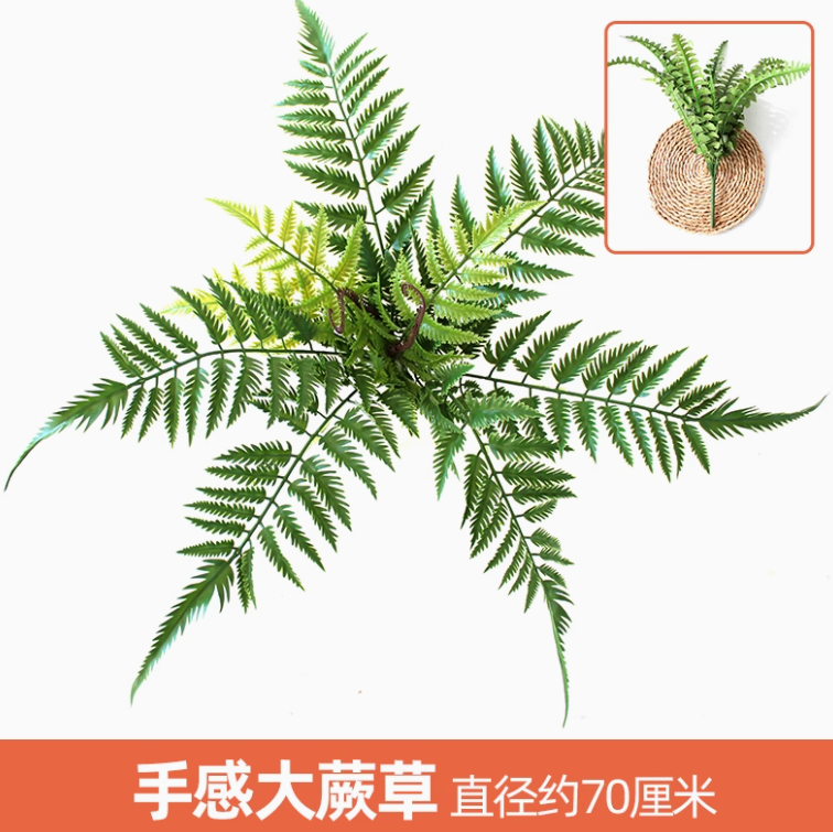 深卡其布色 手感大蕨草 1 枝