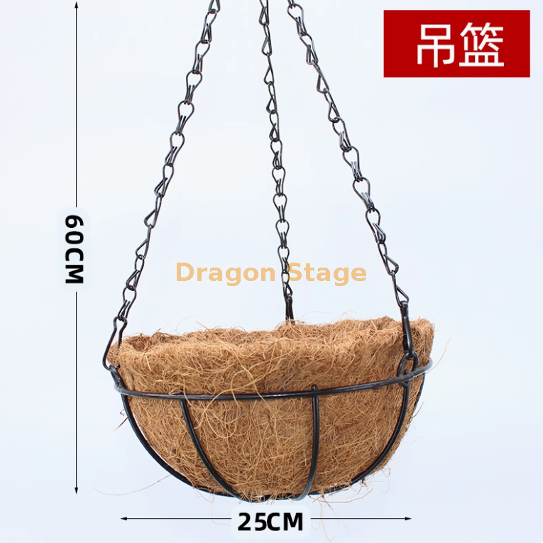深棕色 椰棕吊篮 + 粘钩