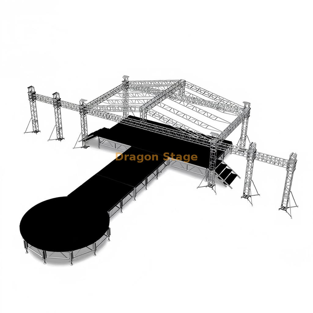 Botte en aluminium carrée d'éclairage d'église 14x12x6m avec des ailes de l'écran mené 7m et de la rangée 3m