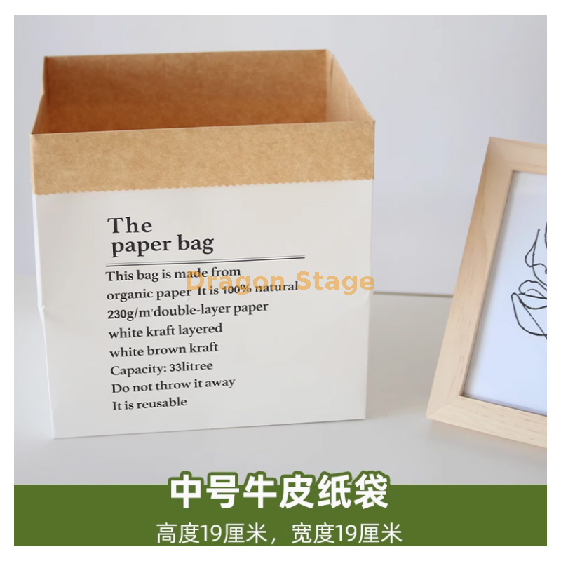 花色 中号牛皮纸袋