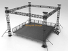 300x300mm Black en aluminium Bolt Truss Stage pour le mariage 7x7x6m