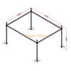 Botte d'éclairage professionnelle en aluminium pour support au sol, 15x12x9m (hauteur 9m)
