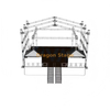 Système de scène à fermes de toit robustes de 20 x 16 m avec coulisses et cabines d'habillage (ferme à broche en aluminium)