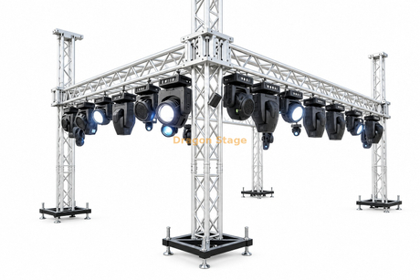 Système de botte d'éclairage en aluminium pour supports au sol, 6x3x3m, pour petits événements