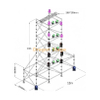 Système d'échafaudage de concert complet en acier professionnel de 12 m