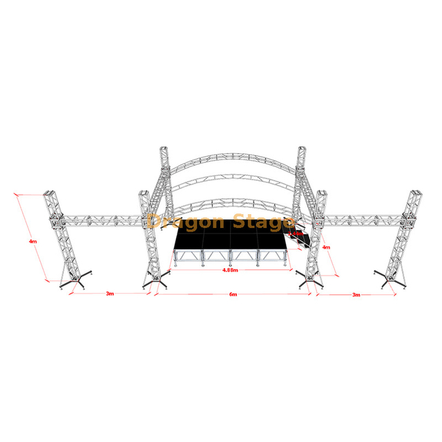 6x4x4m Courbe personnalisée Sprus 